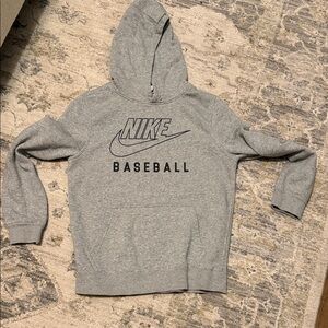 Nike Heather Gray Baseball Hoodie